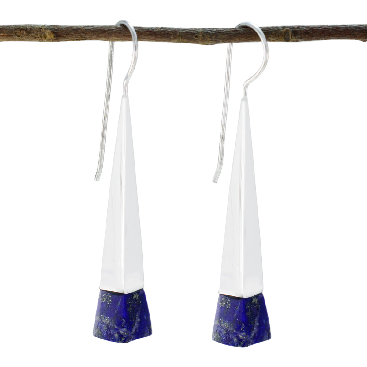 Lapis-Lazuli-Egyptian-Abigail-Solitaire-Dangle-Blue-Sterling-Silver-Earring