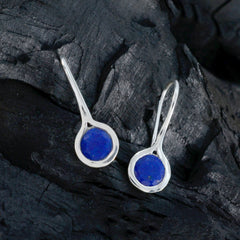 Lapis-Lazuli-Turkish-Isla-Solitaire-Dangle-Blue-925-Sterling-Silver-Earring