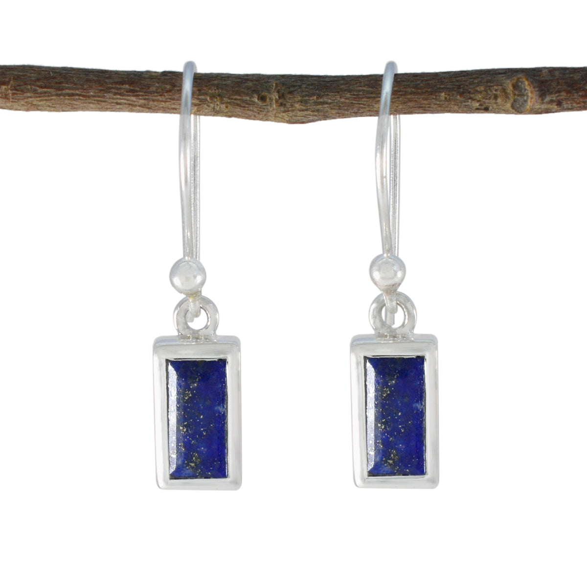 Lapislazuli-Korean-Lucy-Solitaire-Dangle-Blue-92.5-Silber-Ohrring