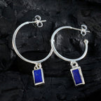 Lapis-Lazuli-Mexican-Stella-Solitaire-Dangle-Blue-Sterling-Silver-Earring