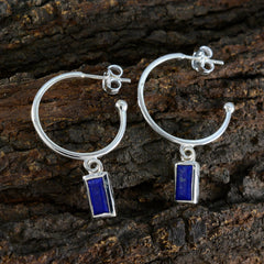 Lapis-Lazuli-Mexican-Stella-Solitaire-Dangle-Blue-Sterling-Silver-Earring