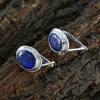 Lapis-Lazuli-Turkish-Isadora-Solitaire-Stud-Blue-925-Sterling-Silver-Earring