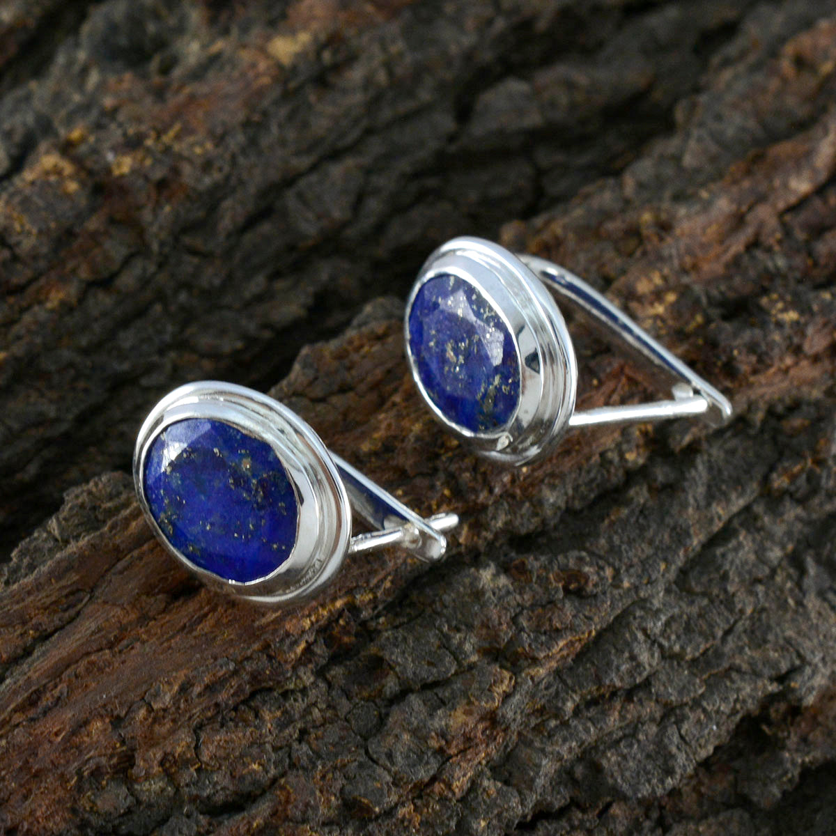 Lapis-Lazuli-Turkish-Isadora-Solitaire-Stud-Blue-925-Sterling-Silver-Earring
