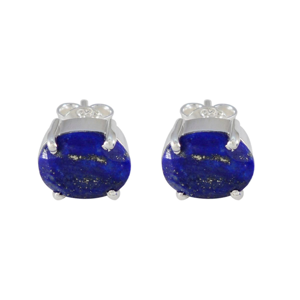 Lapislazuli-American-Addison-Solitär-Ohrstecker-Blau-92,5-Silber Hauptbild