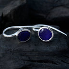 Lapis-Lazuli-Korean-Agnes-Solitaire-Dangle-Blue-92.5-Silver-Earring