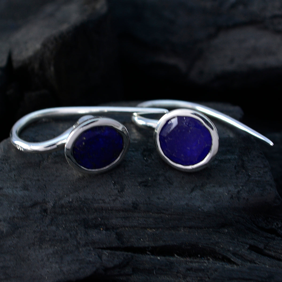 Lapis-Lazuli-Korean-Agnes-Solitaire-Dangle-Blue-92.5-Silver-Earring