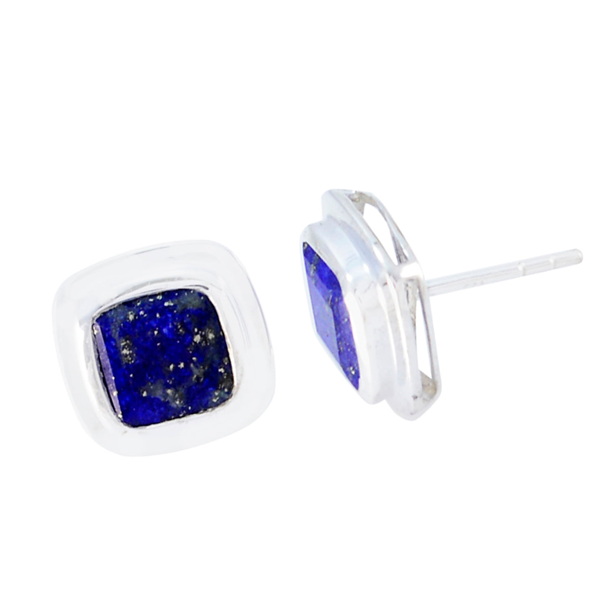 Lapis-Lazuli-Japanese-Aisha-Solitaire-Stud-Blue-925-Silver-Earring