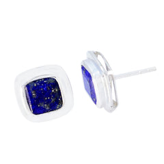 Lapis-Lazuli-Japanese-Aisha-Solitaire-Stud-Blue-925-Silver-Earring