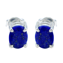 Lapis-Lazuli-Turkish-Alice-Solitaire-Stud-Blue-Silver-Earring