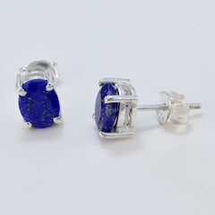 Lapis-Lazuli-Turkish-Alice-Solitaire-Stud-Blue-Silver-Earring