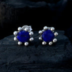 Lapis-Lazuli-Middle-Eastern-Amelia-Solitaire-Stud-Blue-92.5-Silver-Earring