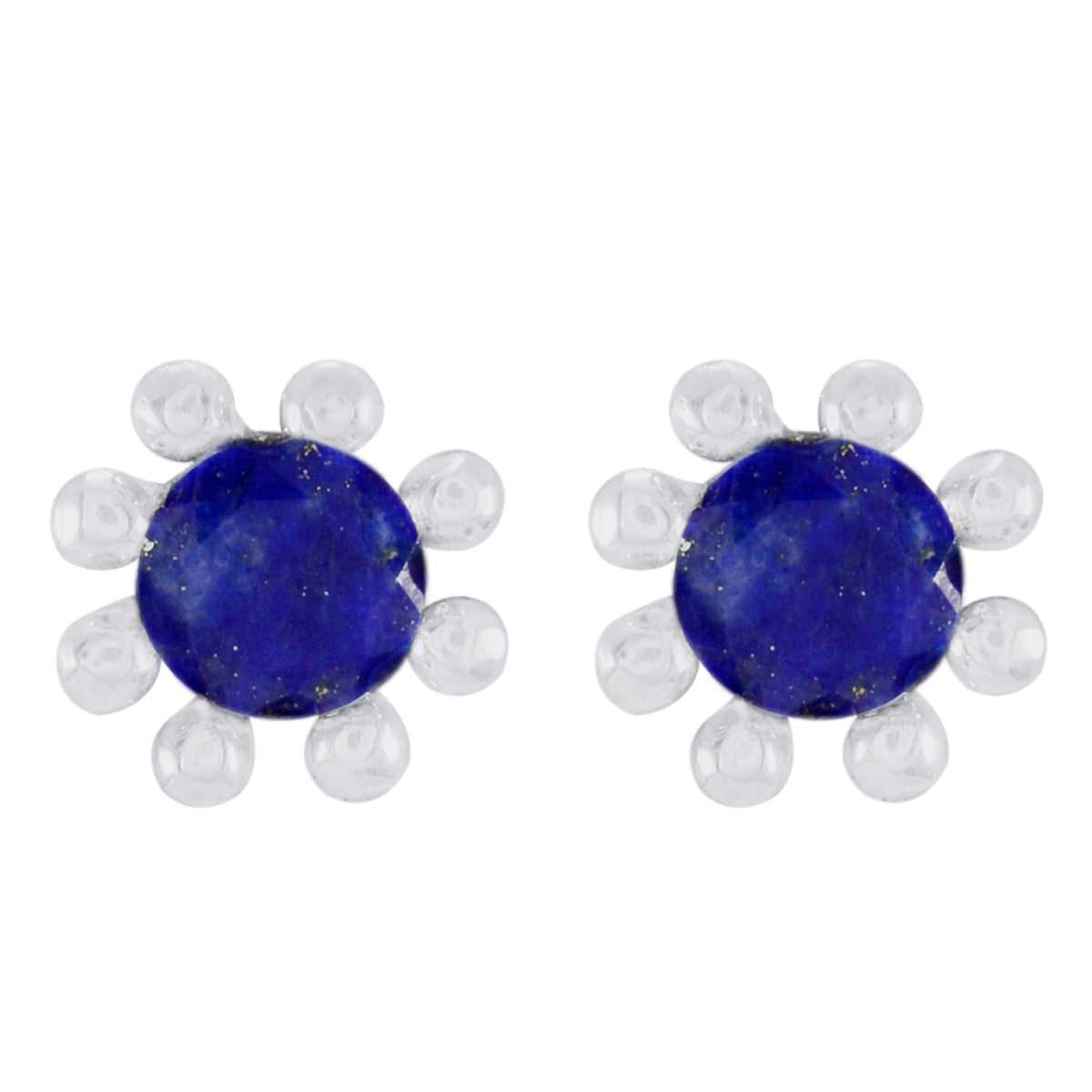 Lapis-Lazuli-Middle-Eastern-Amelia-Solitaire-Stud-Blue-92.5-Silver-Earring Image principale du produit