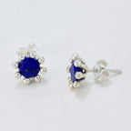 Lapis-Lazuli-Middle-Eastern-Amelia-Solitaire-Stud-Blue-92.5-Silver-Earring
