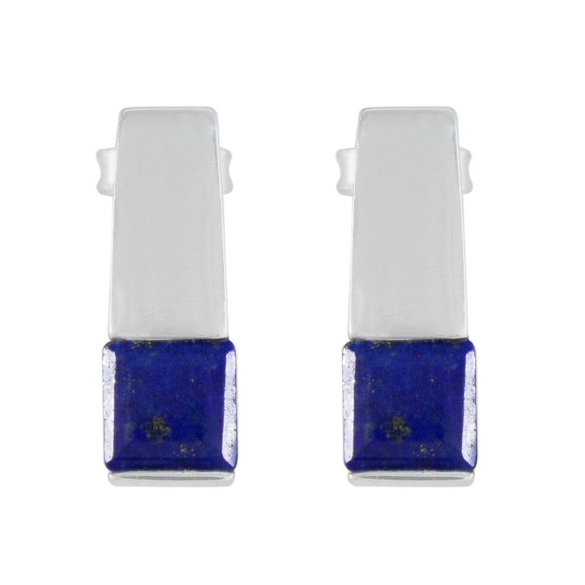 Lapis-Lazuli-German-Lucia-Solitaire-Stud-Blue-Silver-Earring Huvudsaklig produktbild