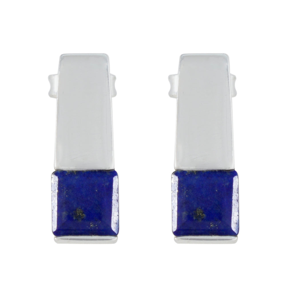Lapis-Lazuli-German-Lucia-Solitaire-Stud-Blue-Silver-Earring