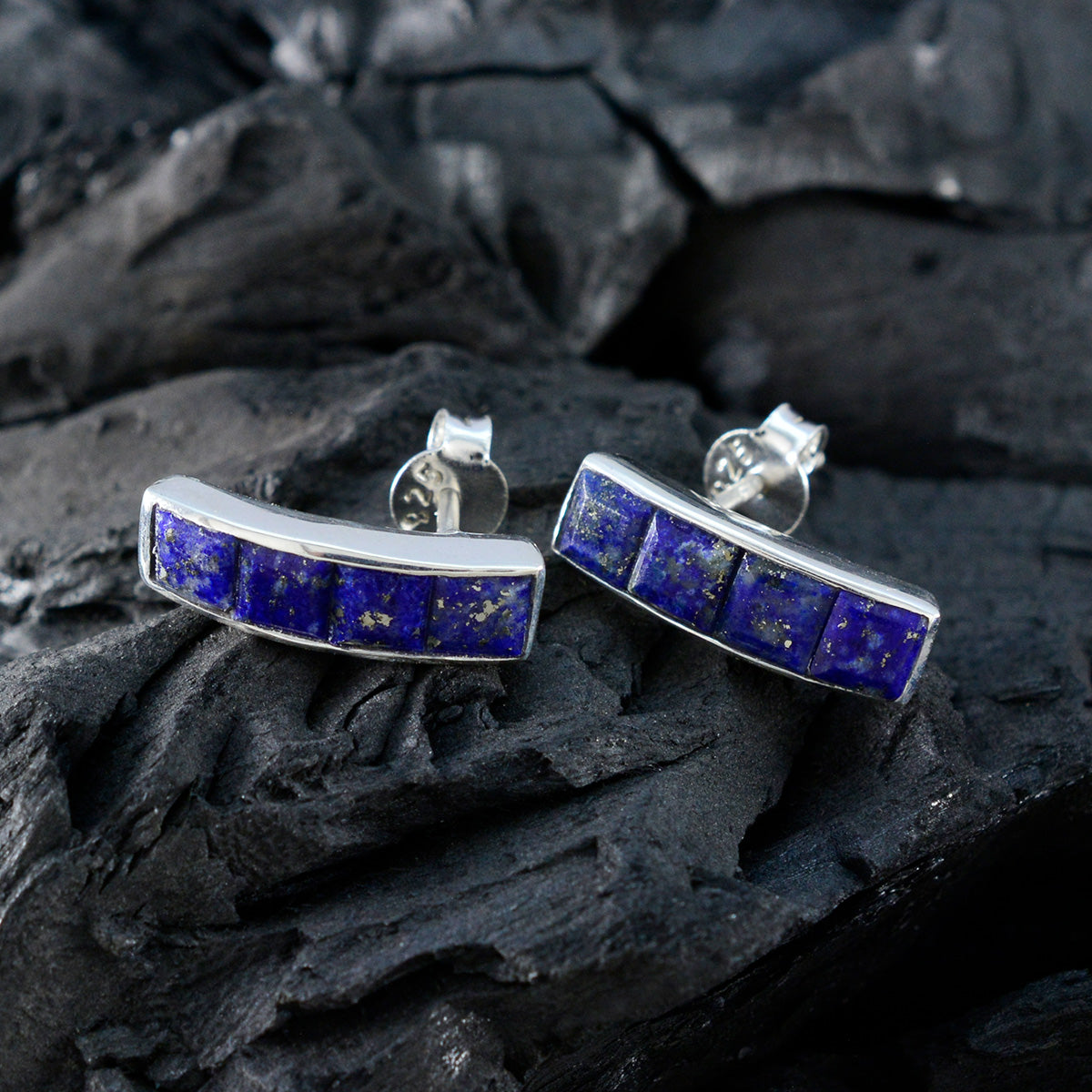 Lapis-Lazuli-Australian-Aria-multiple-Stud-Blue-92.5-Silver-Earring