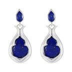 Lapis-Lazuli-Japanese-Emma-Toi-et-Moi-Stud-Blue-925-Silver-Earring