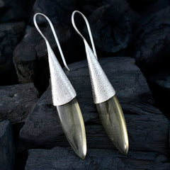 Lemon-Quartz-African-Jia-Solitaire-Dangle-Yellow-92.5-Silver-Earring