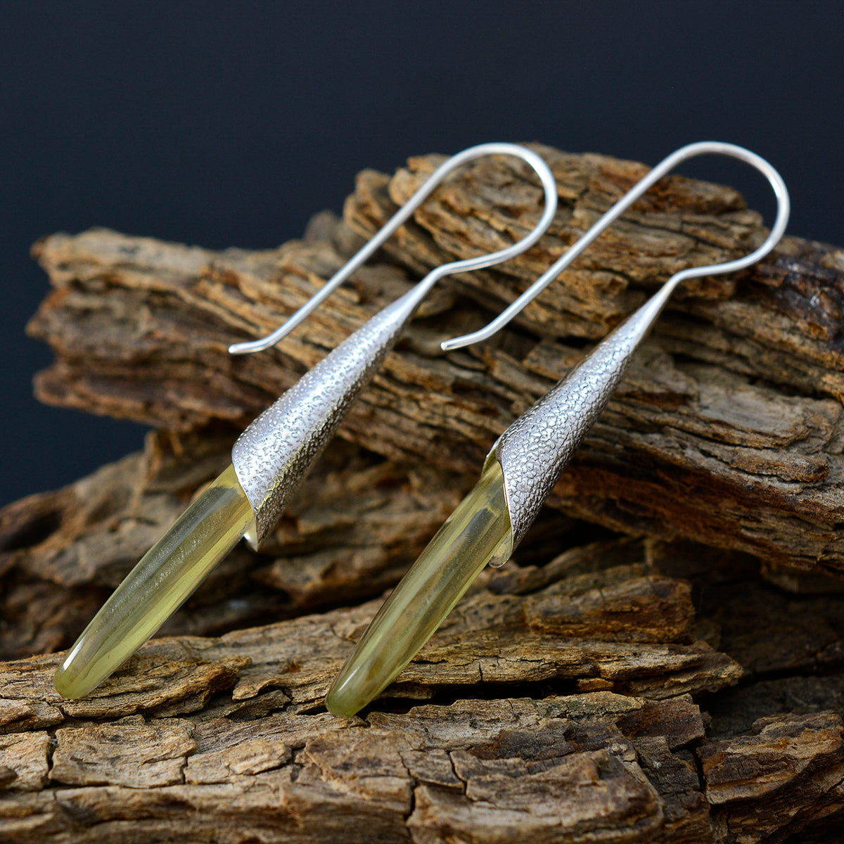 Lemon-Quartz-Italian-Nari-Solitaire-Dangle-Yellow-925-Silver-Earring