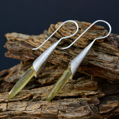 Lemon-Quartz-Italian-Nari-Solitaire-Dangle-Yellow-925-Silver-Earring