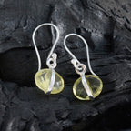 Lemon-Quartz-Russian-Lucy-Solitaire-Dangle-Yellow-92.5-Silver-Earring