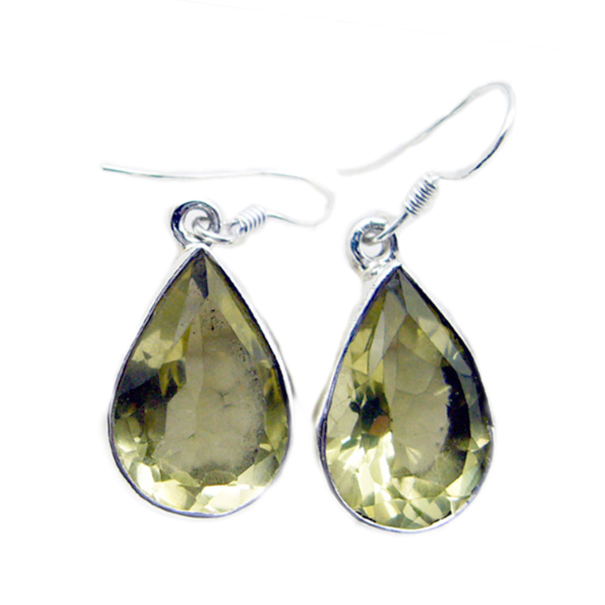 Lemon-Quartz-Russian-Bianca-multiple-Dangle-Yellow-Silver-Earring Image principale du produit