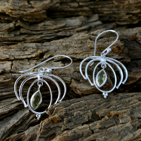 Lemon-Quartz-Korean-Chloe-Solitaire-Dangle-Yellow-925-Silver-Earring