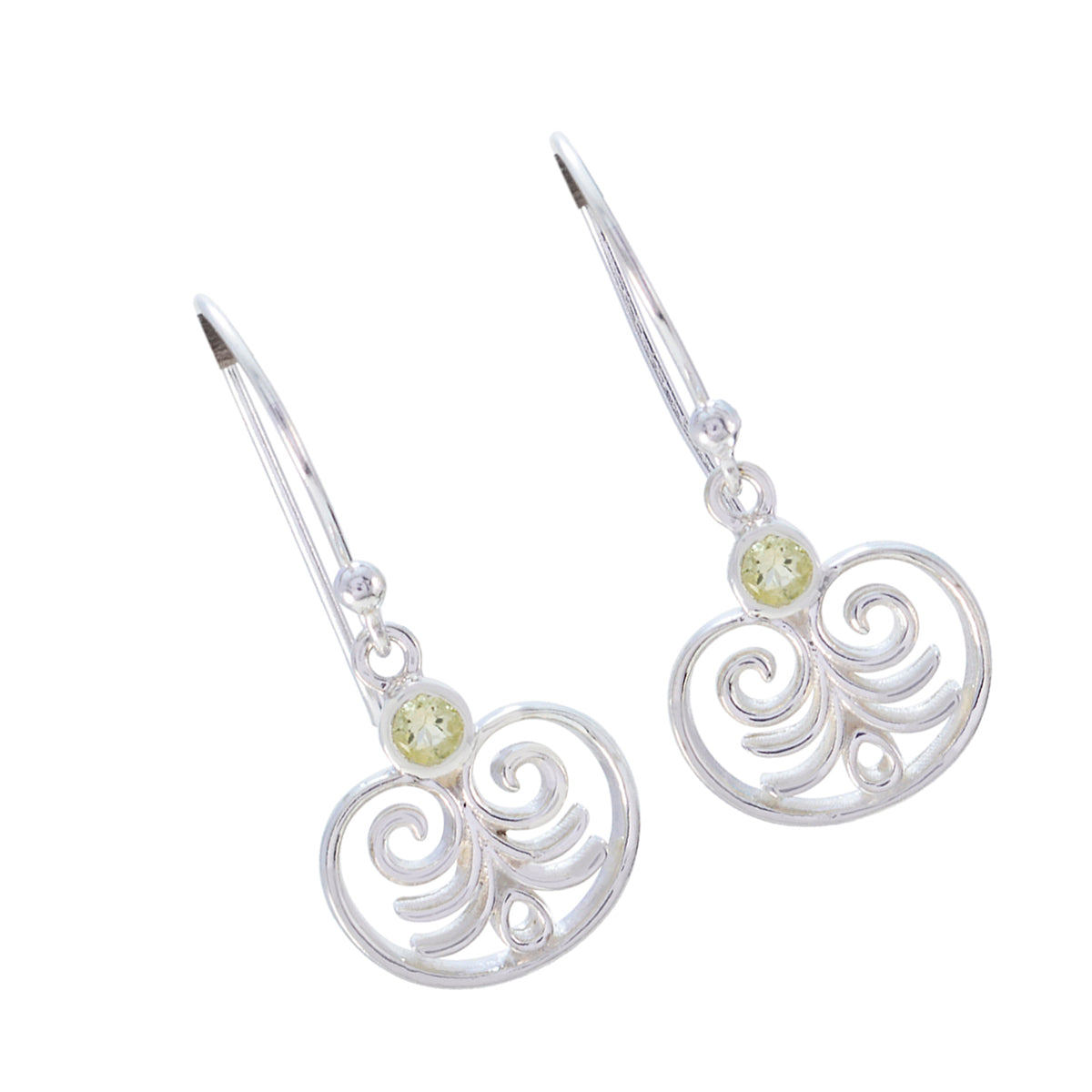 Lemon-Quartz-Japanese-Claire-Solitaire-Dangle-Yellow-925-Sterling-Silver-Earring