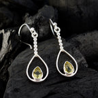 Lemon-Quartz-German-Emma-Solitaire-Dangle-Yellow-Silver-Earring