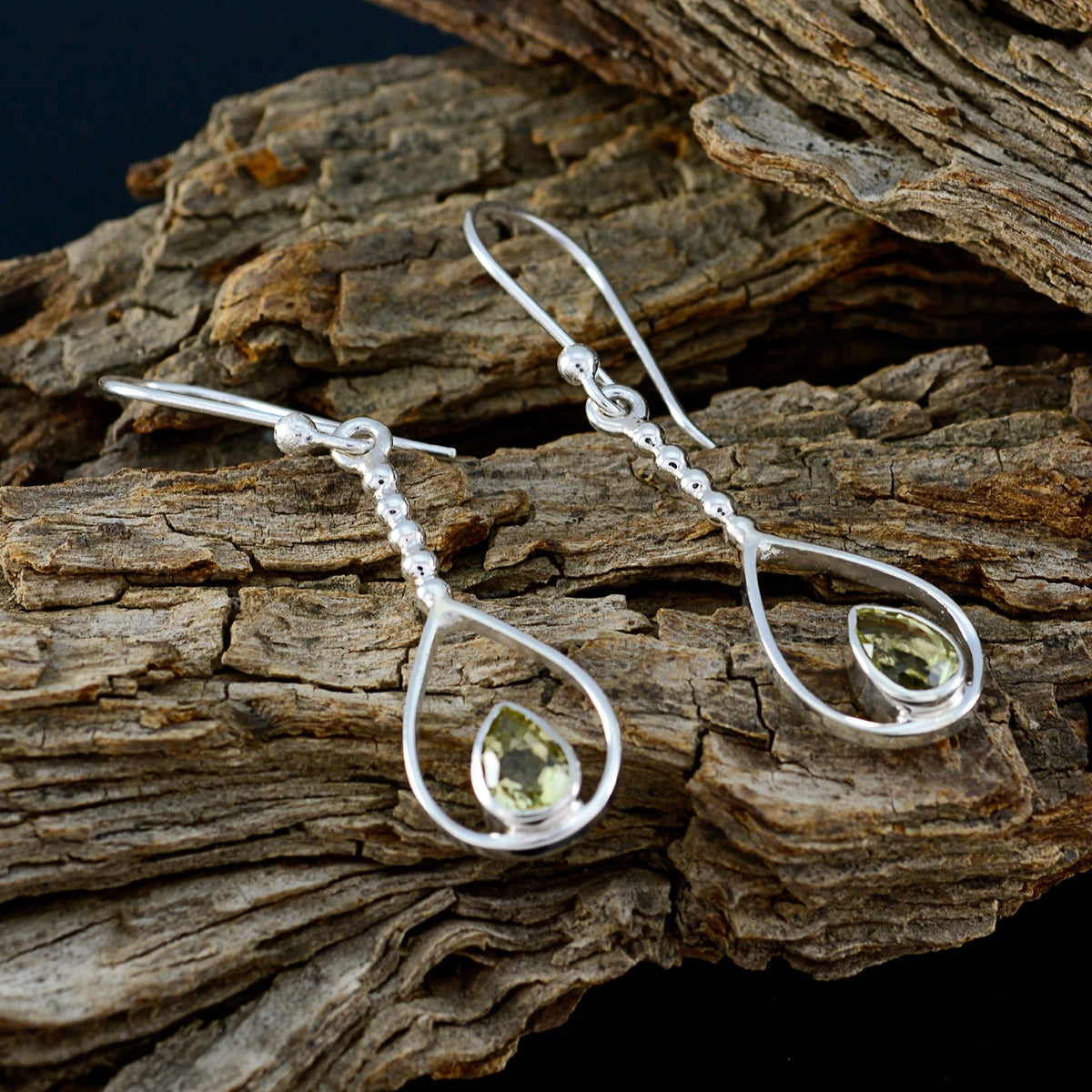 Lemon-Quartz-German-Emma-Solitaire-Dangle-Yellow-Silver-Earring