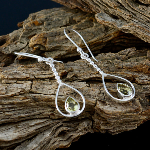 Lemon-Quartz-German-Emma-Solitaire-Dangle-Yellow-Silver-Earring