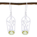 Lemon-Quartz-African-Eva-Solitaire-Dangle-Yellow-92.5-Silver-Earring