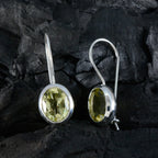 Lemon-Quartz-Egyptian-Riley-Solitaire-Dangle-Yellow-925-Silver-Earring