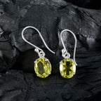 Lemon-Quartz-Korean-Grace-Solitaire-Dangle-Yellow-Silver-Earring