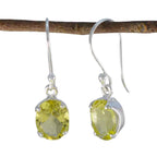 Lemon-Quartz-Korean-Grace-Solitaire-Dangle-Yellow-Silver-Earring