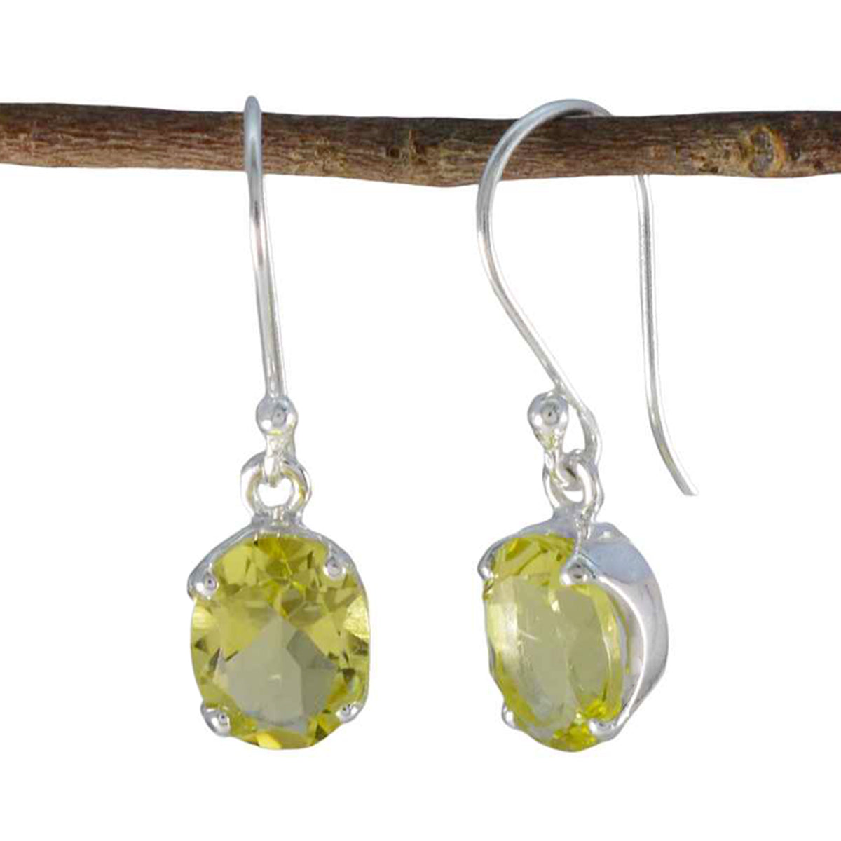 Lemon-Quartz-Korean-Grace-Solitaire-Dangle-Yellow-Silver-Earring