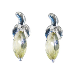Lemon-Quartz-Middle-Eastern-Harper-Solitaire-Stud-Yellow-92.5-Silver-Earring