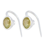 Lemon-Quartz-Mexican-Hazel-Solitaire-Dangle-Yellow-925-Sterling-Silver-Earring