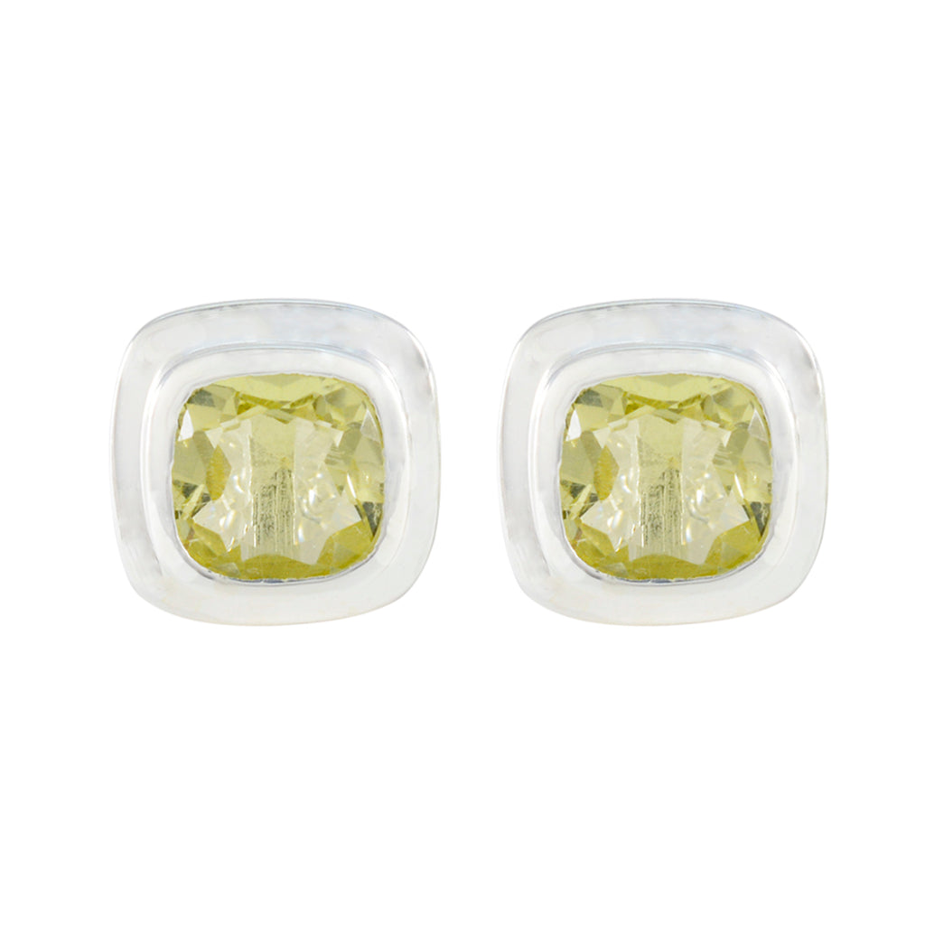 Lemon-Quartz-Australian-Ida-Solitaire-Stud-Yellow-92.5-Silver-Earring