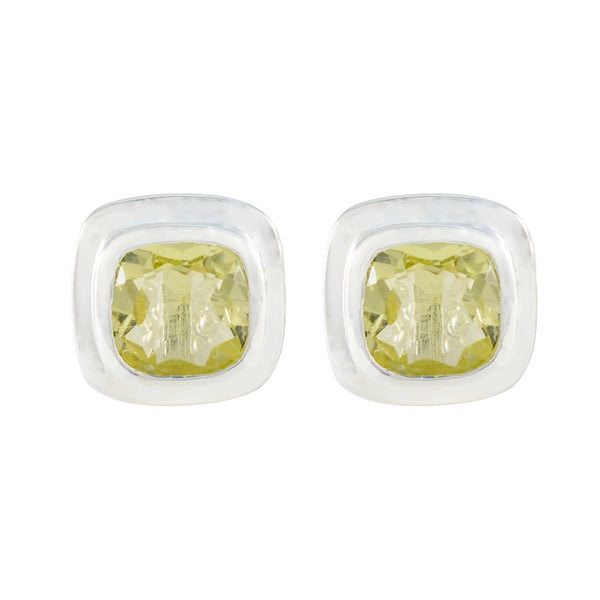 Lemon-Quartz-Australian-Ida-Solitaire-Stud-Yellow-92.5-Silver-Earring
