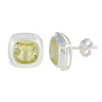 Lemon-Quartz-Australian-Ida-Solitaire-Stud-Yellow-92.5-Silver-Earring