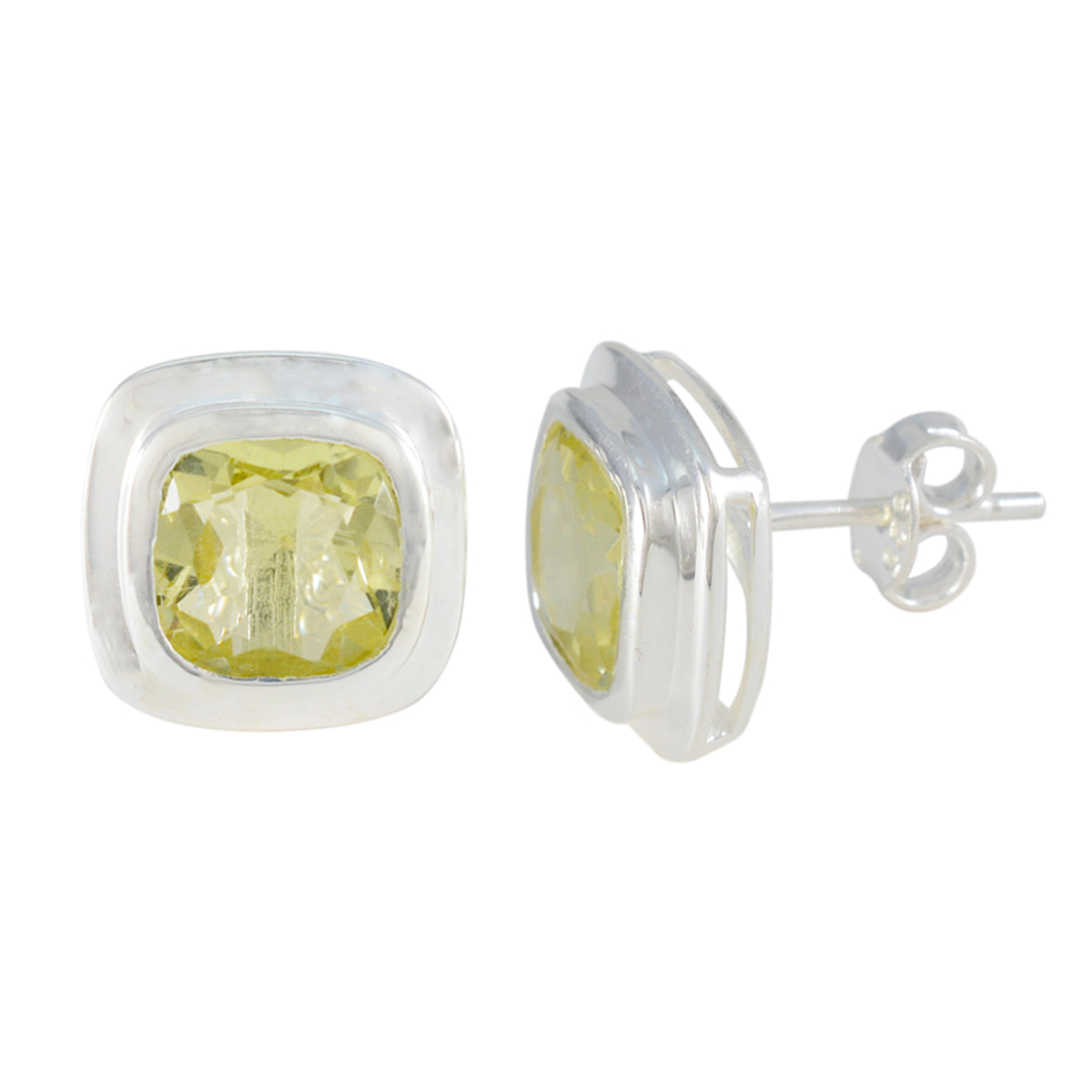 Lemon-Quartz-Australian-Ida-Solitaire-Stud-Yellow-92.5-Silver-Earring
