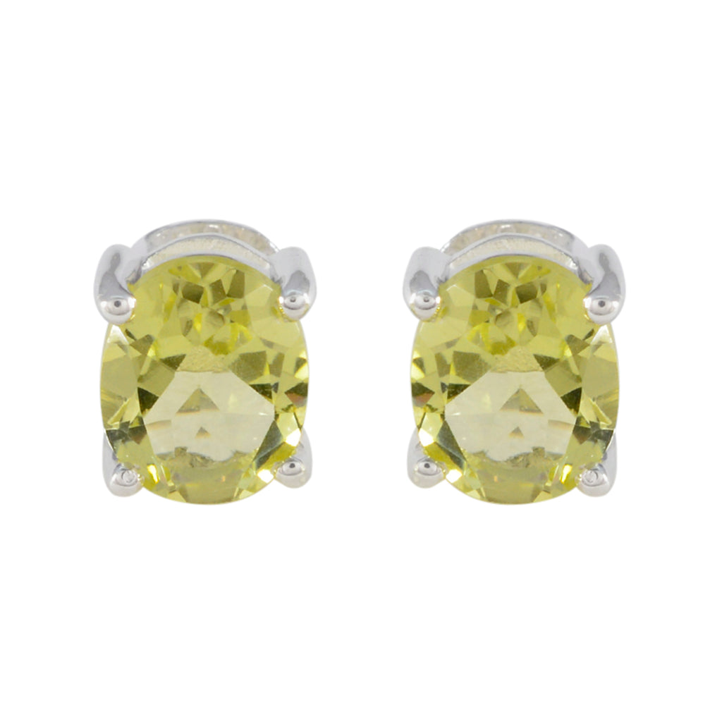 Lemon-Quartz-Spanish-Ines-Solitaire-Stud-Yellow-Sterling-Silver-Earring