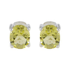 Lemon-Quartz-Spanish-Ines-Solitaire-Stud-Yellow-Sterling-Silver-Earring