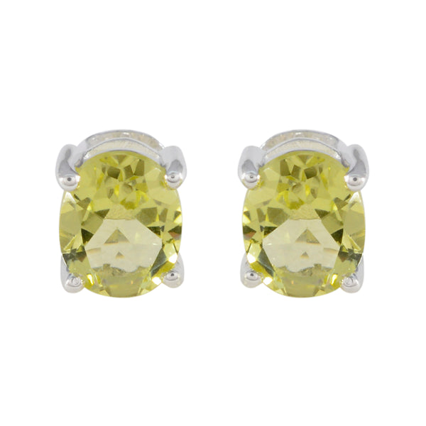 Lemon-Quartz-Spanish-Ines-Solitaire-Stud-Yellow-Sterling-Silver-Earring