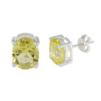 Lemon-Quartz-Spanish-Ines-Solitaire-Stud-Yellow-Sterling-Silver-Earring