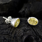 Lemon-Quartz-Latin-American-Inès-Solitaire-Stud-Yellow-Sterling-Silver-Earring