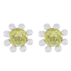 Lemon-Quartz-German-Isabella-Solitaire-Stud-Yellow-925-Sterling-Silver-Earring