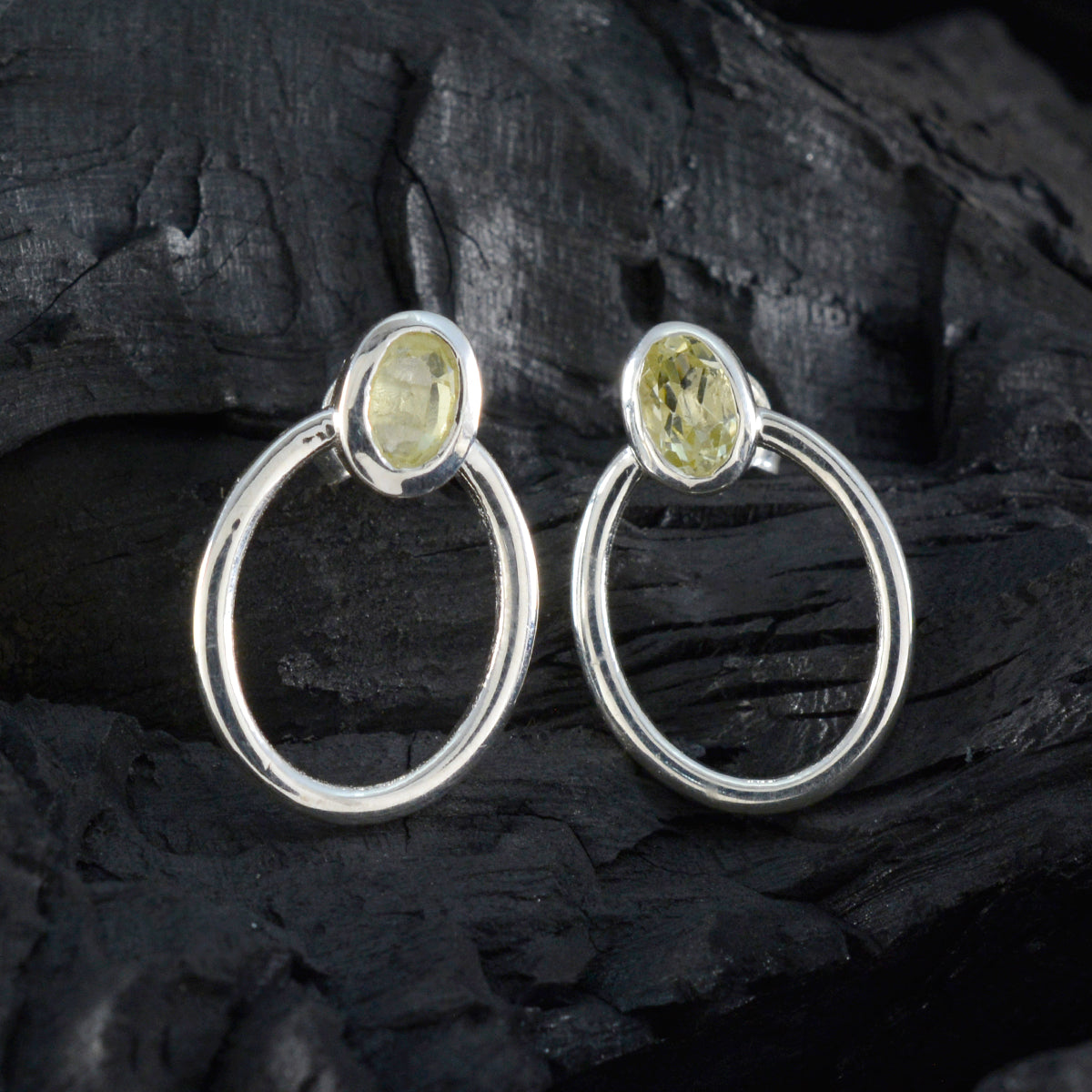 Lemon-Quartz-German-Sarah-Solitaire-Stud-Yellow-Sterling-Silver-Earring