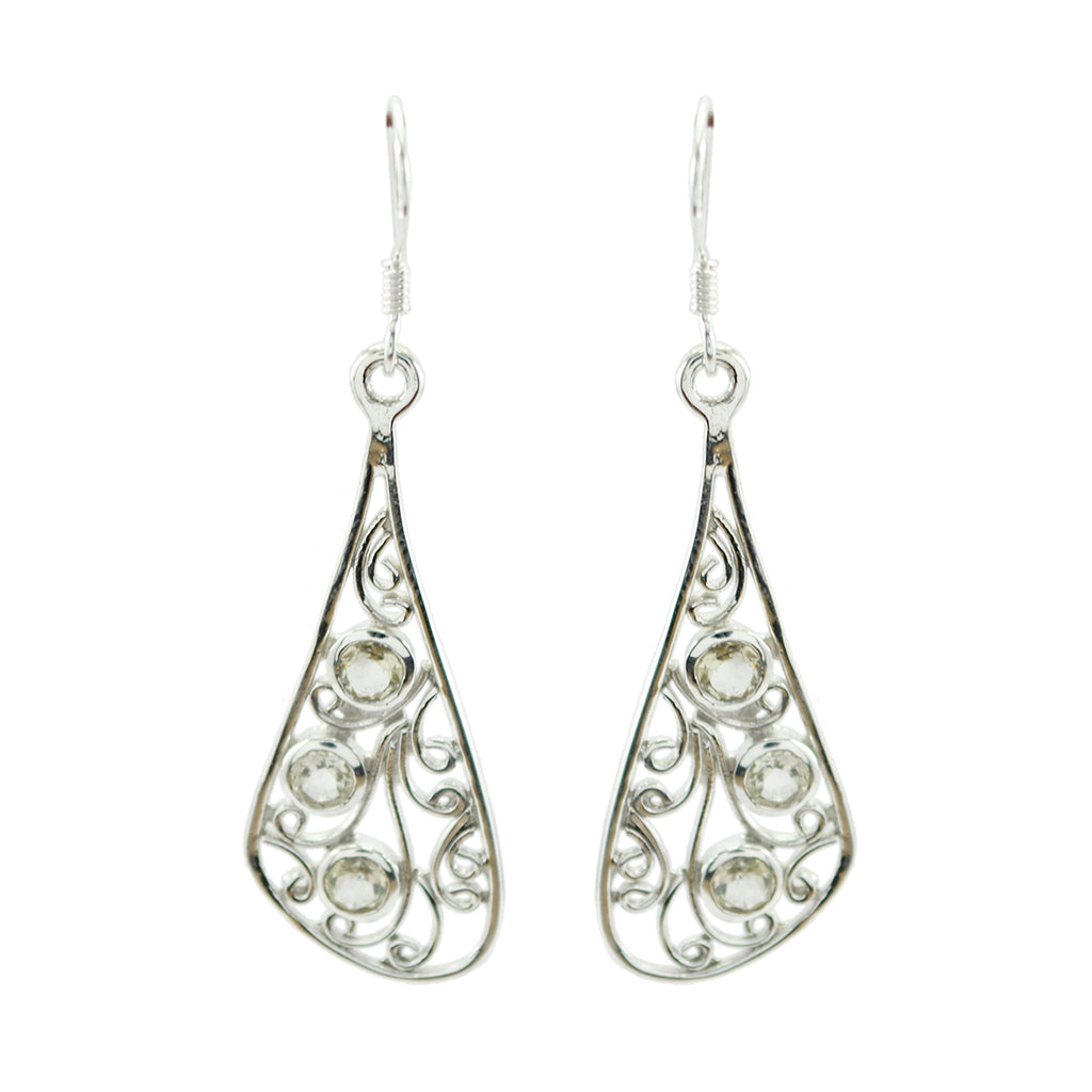 Lemon-Quartz-Italian-Renata-multiple-Dangle-Yellow-Sterling-Silver-Earring
